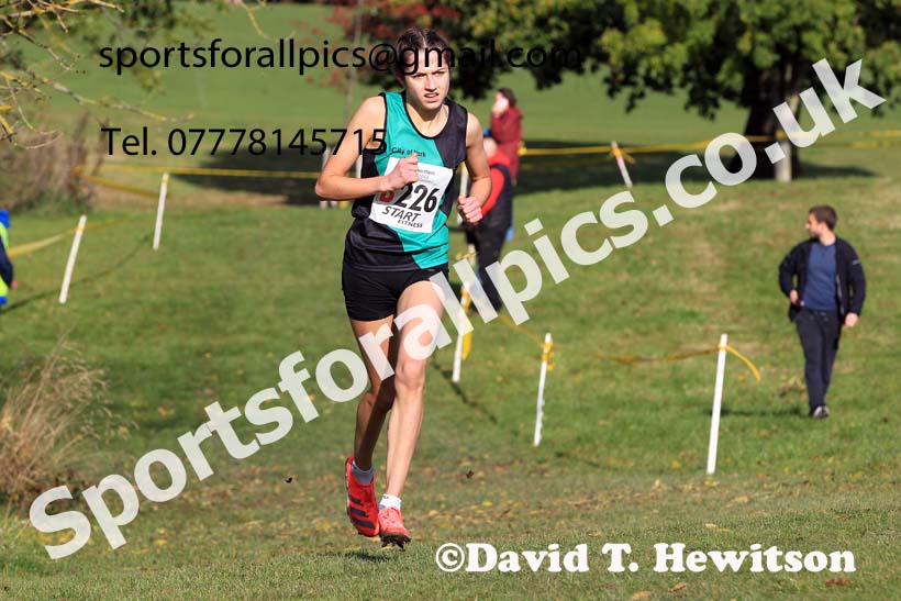 SWomens under-17s 2022 Northern Cross Country Relays, Graves Park, Sheffield. Photo: David T. Hewitson/Sports for All Pics